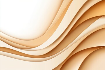 Poster - Elegant Flowing Waves in Soft Beige Tones