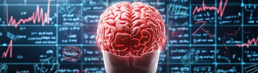 Poster - Human Brain with Data Analysis Overlay Visualization
