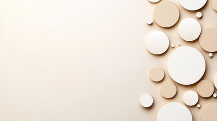 Poster - Soft Minimalist Circles on a Cream Background