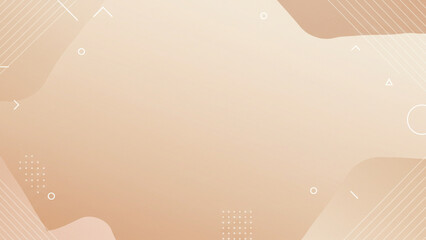 Poster - This design presents an abstract background in gentle pastel tones of brown, beige, pink, peach, and white. It incorporates geometric elements, including striped lines and triangular facets