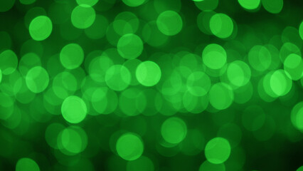 Poster - Abstract Background Featuring Green Bokeh Lights
