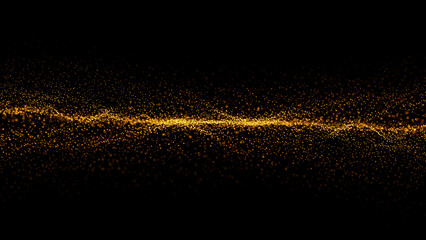 Poster - Immerse yourself in the refined beauty of a cascade of small, circular particles that glide effortlessly in an abstract arrangement. This aesthetic is perfect for enhancing your creative projects