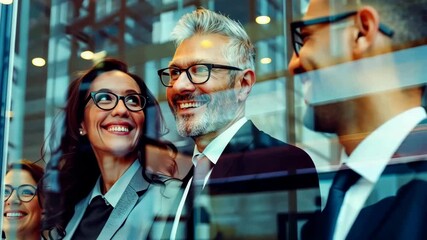 Poster - A dynamic group of skilled professionals engaging and interacting, showcasing the positive synergy from technology and collaboration in a fastpaced, competitive business environment