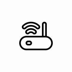 Poster - WIFI router internet connection icon vector sign