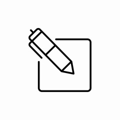 Poster - Writing document edit pencil icon vector sign