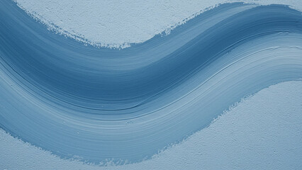 Poster - Abstract blue paint texture featuring a cement stone wallpaper background. This blank surface showcases a colored gradient with brush splashes, evoking a loft-style aesthetic suitable for real estate