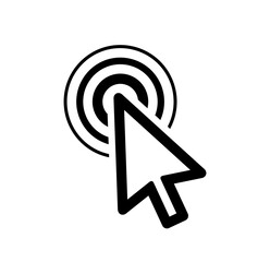 Wall Mural - clicking the mouse cursor graphic design