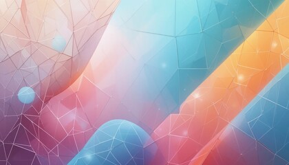 Poster - Dynamic abstract composition of colorful shapes digital art vibrant environment modern aesthetic creative perspective for digital design