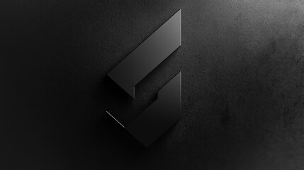 Poster - Elegant monochrome abstract design with geometric shapes on dark backdrop