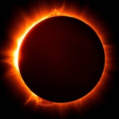 Wall Mural - generative ai fiery solar eclipse corona burst solar eclipse eclipse corona sun moon astronomy space