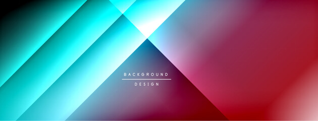 Poster - Colorful gradient with lines made of shadow and light. Creative background