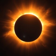 Wall Mural - generative ai solar eclipse: cosmic light and shadow solar eclipse eclipse sun corona black disc ast
