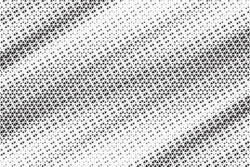 Aufkleber - triangular halftone texture retro wave vector. geometric technology abstract diagonal dotted backgro