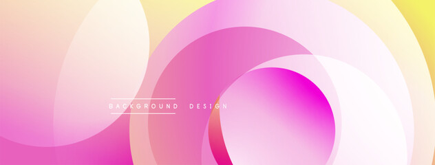 Poster - Abstract composition with layered circular elements, blending gradients and soft transitions, creating a sense of depth, motion, and visual harmony