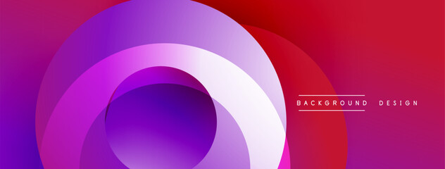 Poster - Abstract composition with layered circular elements, blending gradients and soft transitions, creating a sense of depth, motion, and visual harmony