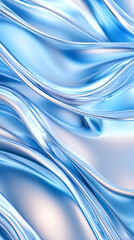 Poster - Soft waves of light blue flow seamlessly across the area, creating a serene and calming atmosphere. The gentle movement suggests tranquility and harmony in natural elements