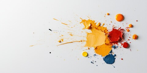 Poster - Artistic Palette of Colors: A vibrant explosion of colors, creating an abstract expression of artistic freedom and design, showcasing various hues and textures in a dynamic composition.