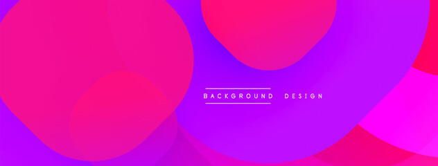 Aufkleber - Circular abstract design with overlapping translucent circles and round shapes, blending gradients and smooth curves, creating depth, contrast, and a dynamic visual effect