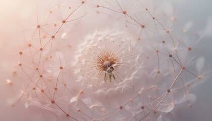 Poster - Dynamic visualization of natural elements in a conceptual art scene digital medium abstract environment aerial viewpoint nature and technology intertwined