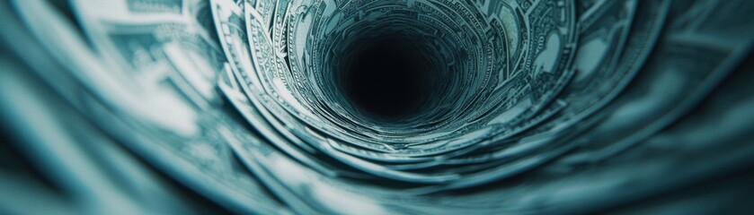 Poster - Exploring depths of currency financial world visual art abstract environment unique perspective