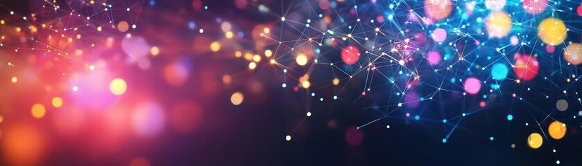 Fototapete - Colorful background with bright lights creating an abstract visual experience filled with energy and motion