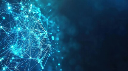 Fototapete - Abstract background featuring a network of connected lines creating a complex and engaging digital aesthetic