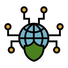 Poster - network security vector icon