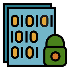 Poster - data encryption vector icon