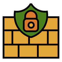 Poster - firewall vector icon