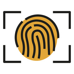 Poster - fingerprint scanner vector icon