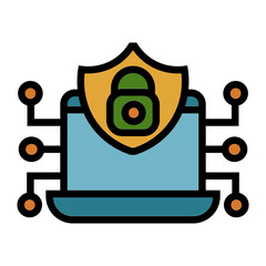 Poster - cyber secure vector icon