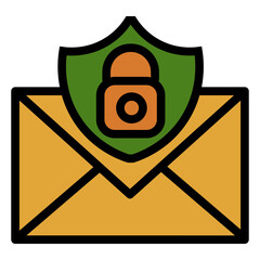 Poster - secure mail vector icon