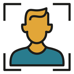 Poster - face id vector icon