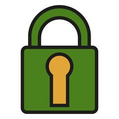 Poster - SECURITY PADLOCK vector icon