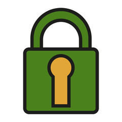 Poster - SECURITY PADLOCK vector icon