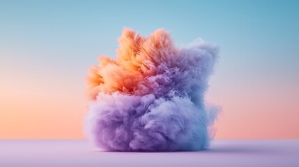 Poster - Abstract cloud form, vibrant colors