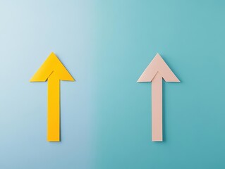 Poster - Two distinct arrows representing direction and navigation in a simple yet effective visual design