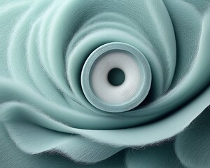 Poster - Abstract swirl design, soft teal tones