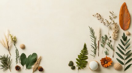 Aufkleber - Autumnal arrangement of dried botanicals