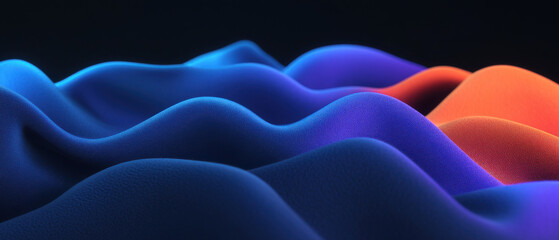 Wall Mural - Abstract Colorful Wavy Landscape