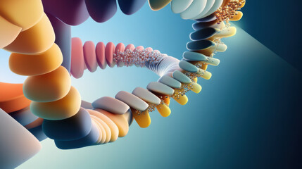 Wall Mural - Abstract Spiral Structure in Pastel Colors