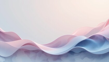 Poster - Elegant flowing abstract waves digital art soft color gradient minimalist environment artistic viewpoint modern concept for digital design