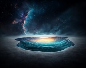 Aufkleber - Cosmic pool in desolate landscape