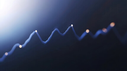 Wall Mural - Wavy Line with Glowing Points