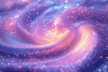 Poster - A swirling iridescent glittery abstract design with shimmering light