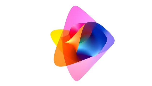 illustration Abstract colorful shape, minimalist background design, 3D render


