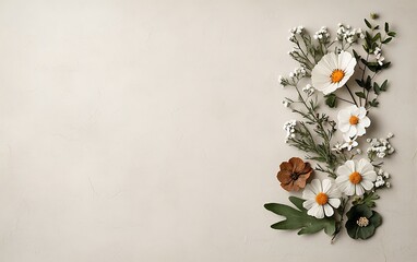 Aufkleber - Floral arrangement on a light surface