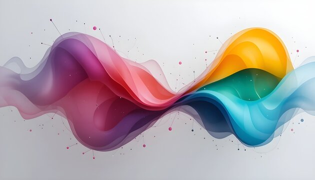 illustration Abstract colorful shape, minimalist background design, 3D render


