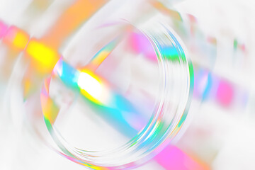 Poster - Abstract vibrant light refraction through a cylindrical object.