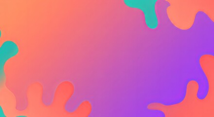 Poster - A colorful background with a purple and green line